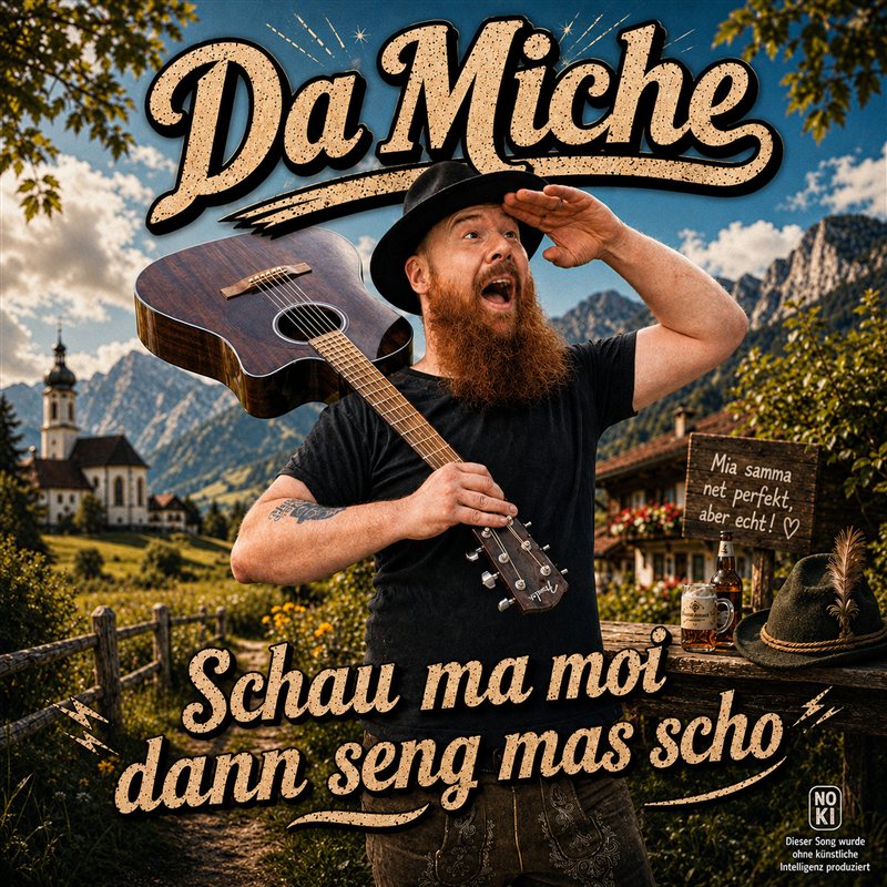 Single-Cover „Schau ma moi, dann seng mas scho“ von Da Miche